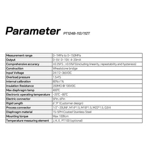 High Precision High Temperature Melt Pressure Transmitter