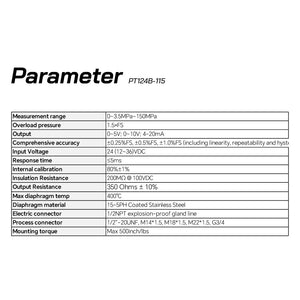 Intrinsically Safe Ex-Proof High Temperature Melt Pressure Transmitter