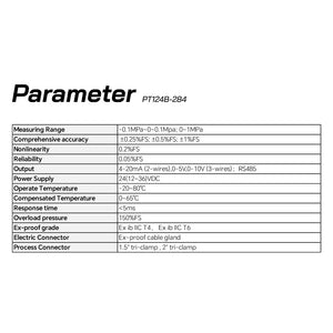 Clamp Diaphragm Type Explosion-Proof Pressure Transmitter