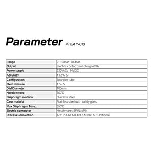 Magnetic Assist Electric Contact Pressure Gauge