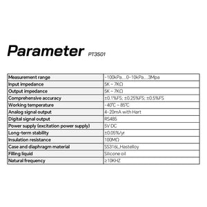 Standard Output Monocrystalline Silicon Differential Pressure Core