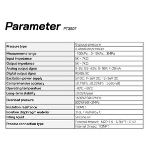 High Stable Output Monocrystalline Silicon Pressure Sensor Core