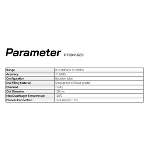 Clamp Type Sanitary Diaphragm Pressure Gauge